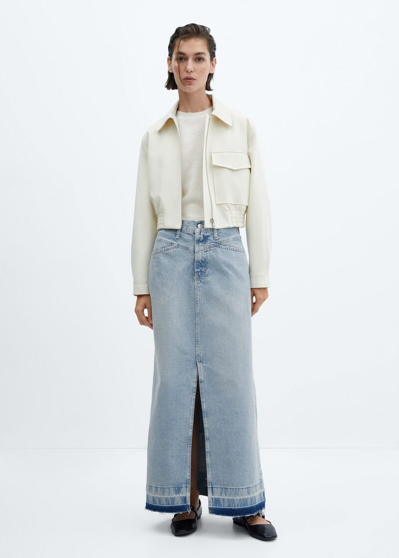 Denim long skirt -  Women | Mango USA | MANGO (US)