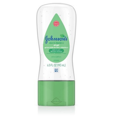 Johnson's Baby Body Oil Gel with Mineral Oil Enriched, Aloe Vera & Vitamin E for Dry Skin - 6.5 fl oz | Target