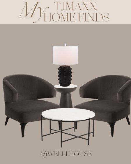 Living room finds from TJMAXX: coffee table, side table, table lamp, accent chair 

#LTKFind #LTKunder100 #LTKsalealert