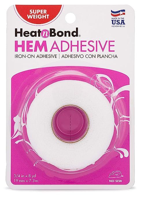 HeatnBond Hem Iron-On Adhesive, Super Weight, 3/4 Inch x 8 Yards, White | Amazon (US)