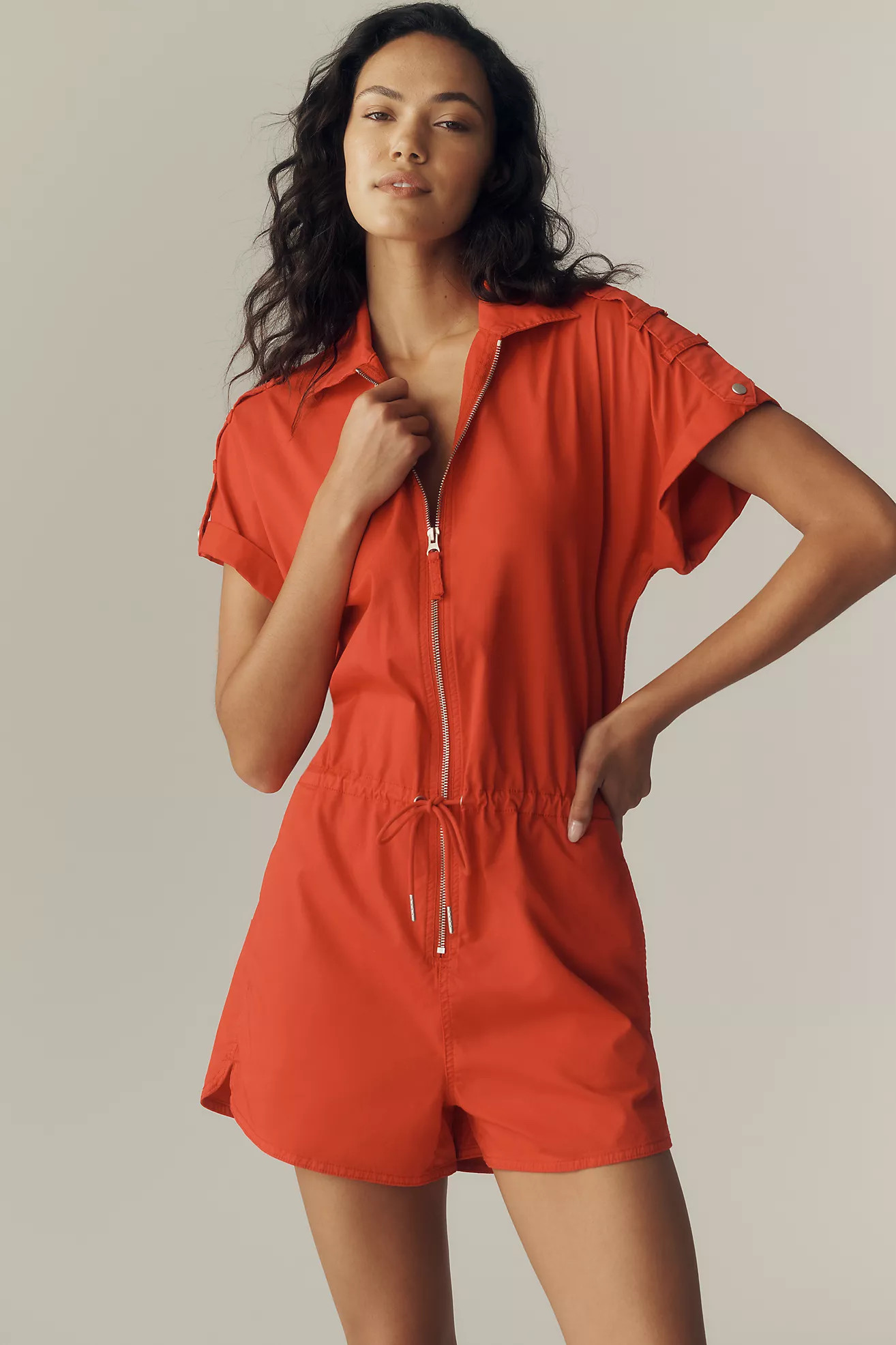 Pistola Meg Zip-Front Romper | Anthropologie (US)