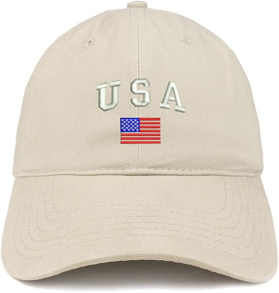 Trendy Apparel Shop American Flag and USA Embroidered Dad Hat Patriotic Cap | Amazon (US)