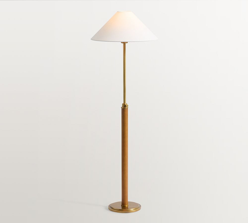 Chambers Leather Adjustable Floor Lamp (56") | Pottery Barn (US)