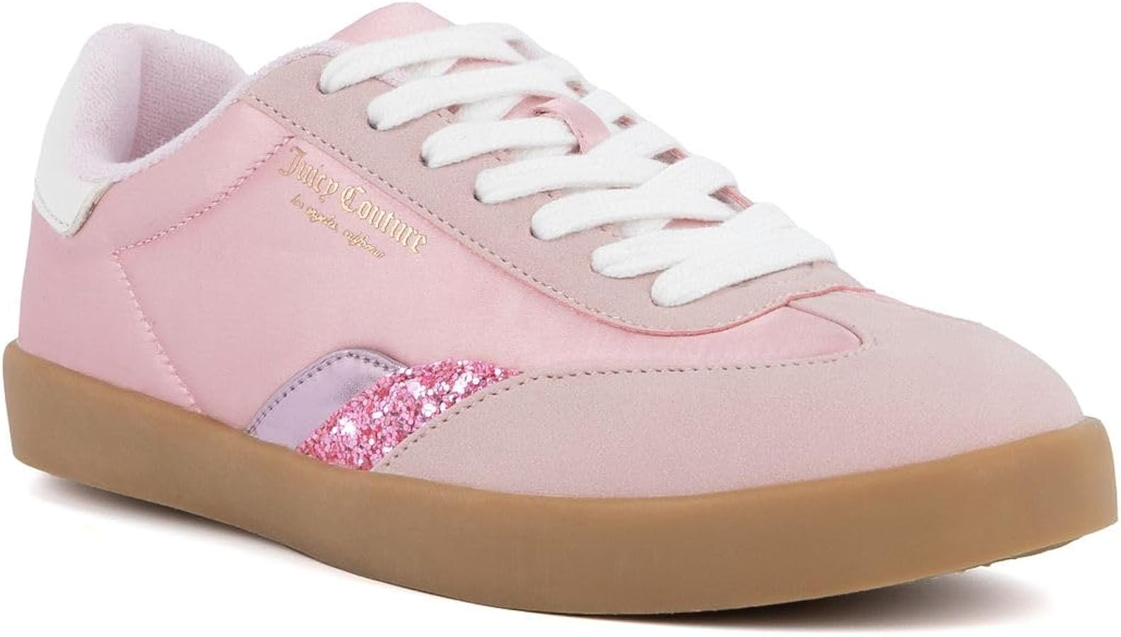Juicy Couture Women's Lace-Up Fashion Sneaker Shoes – Classic Tennis Trainers for Casual, Comfo... | Amazon (US)