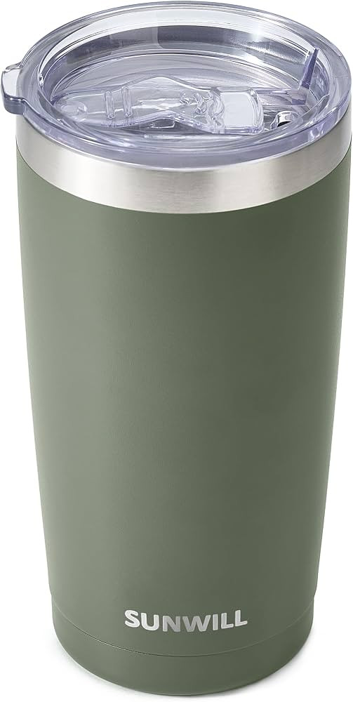 SUNWILL Travel Coffee Tumbler 20 oz, Insulated Mug with Lid, Stainless Steel Iced Cup for Outdoor... | Amazon (US)