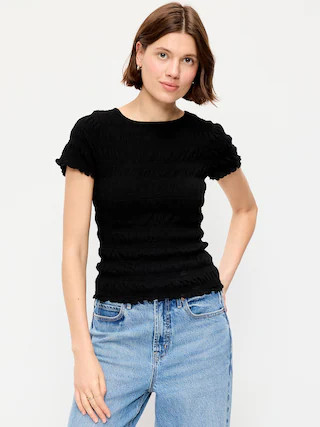 Slit-Neck Smocked Top | Old Navy (CA)