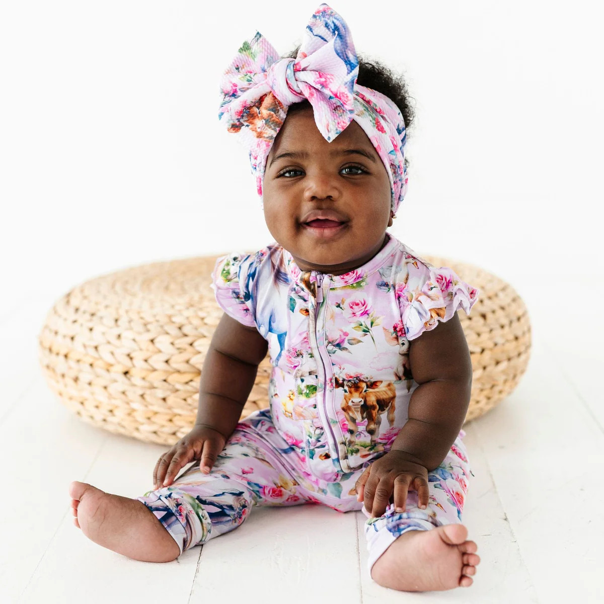 Hay Girl, Hay Cap Sleeve Romper | Bums & Roses