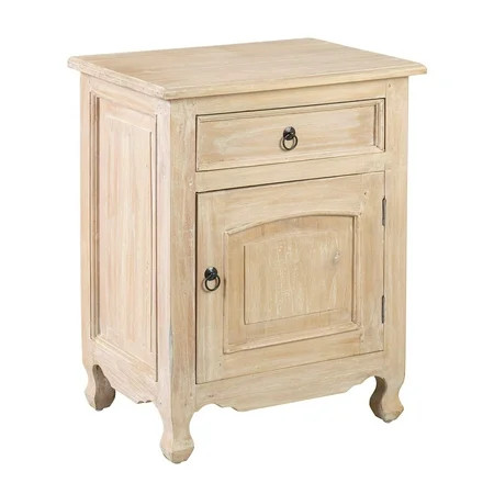 Kepler Natural Wood 1-Drawer Bedside Table with Cabinet | Walmart (US)