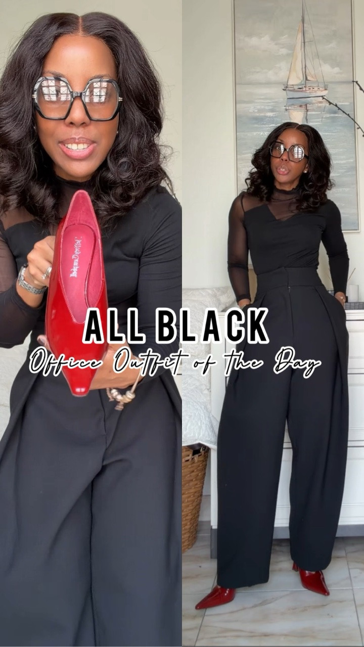 All black office outfit of the day. 

I’m back to the office as of this week you guys😩🙃

Top: @Commense 
Trouser: @zara 
Heels: @jeffreycampbell

#officeoutfitoftheday #ootdoffice

#LTKWorkwear #LTKPetite #LTKgrwm