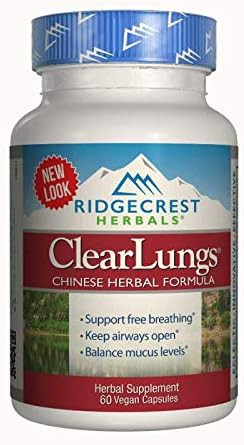 Ridgecrest Herbals ClearLungs, Chinese Herbal Formula, 60 Vegetarian Capsules | Amazon (US)