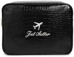 Women's Jet Setter Croc Pouch, Black, One Size | Amazon (US)