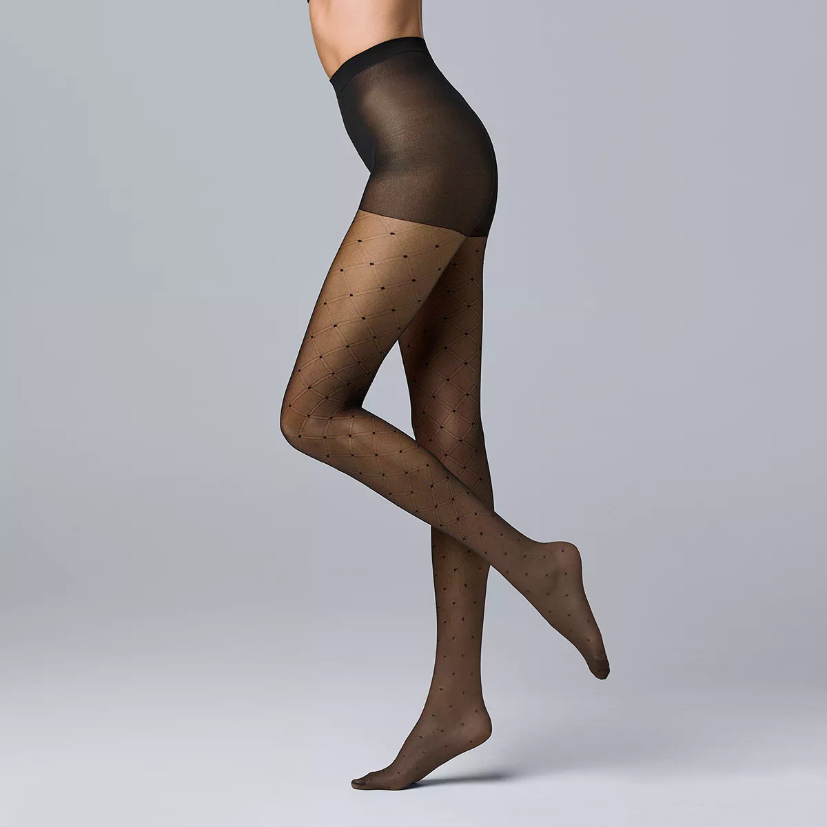 Women's Simply Vera Vera Wang Dotted Control Top Tights | Kohl's