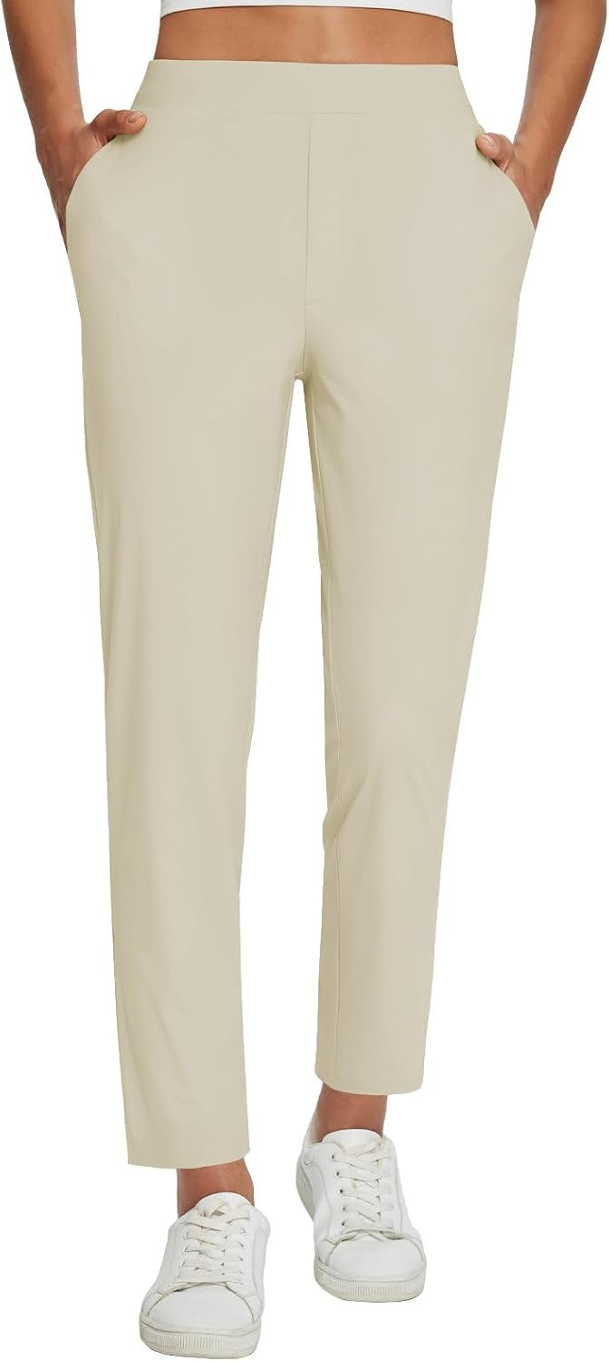 baleaf Women's Travel Pants Lightweight Stretch with Zip Pockets | Amazon (US)