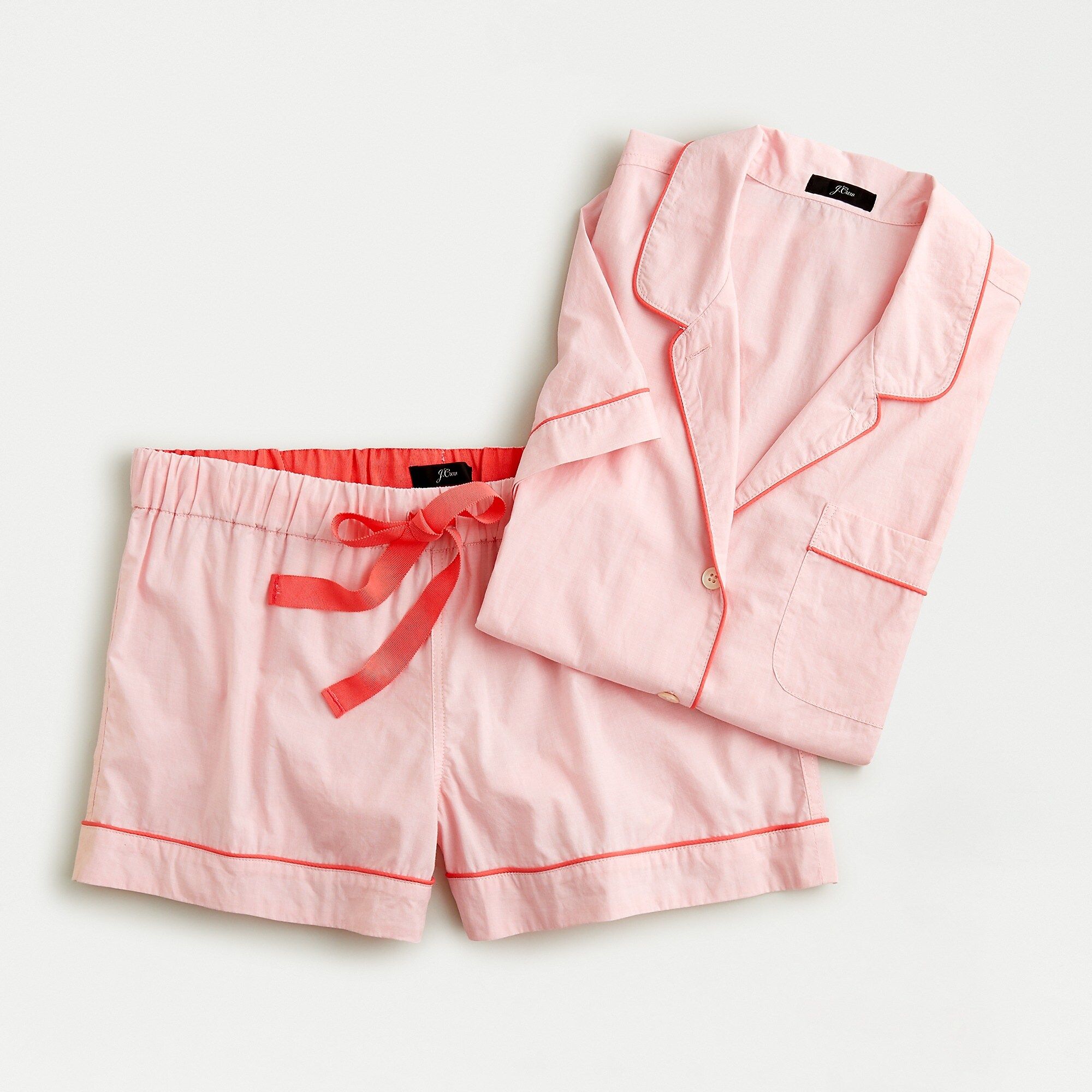 Short-sleeve pajama set in end-on-end cotton | J.Crew US