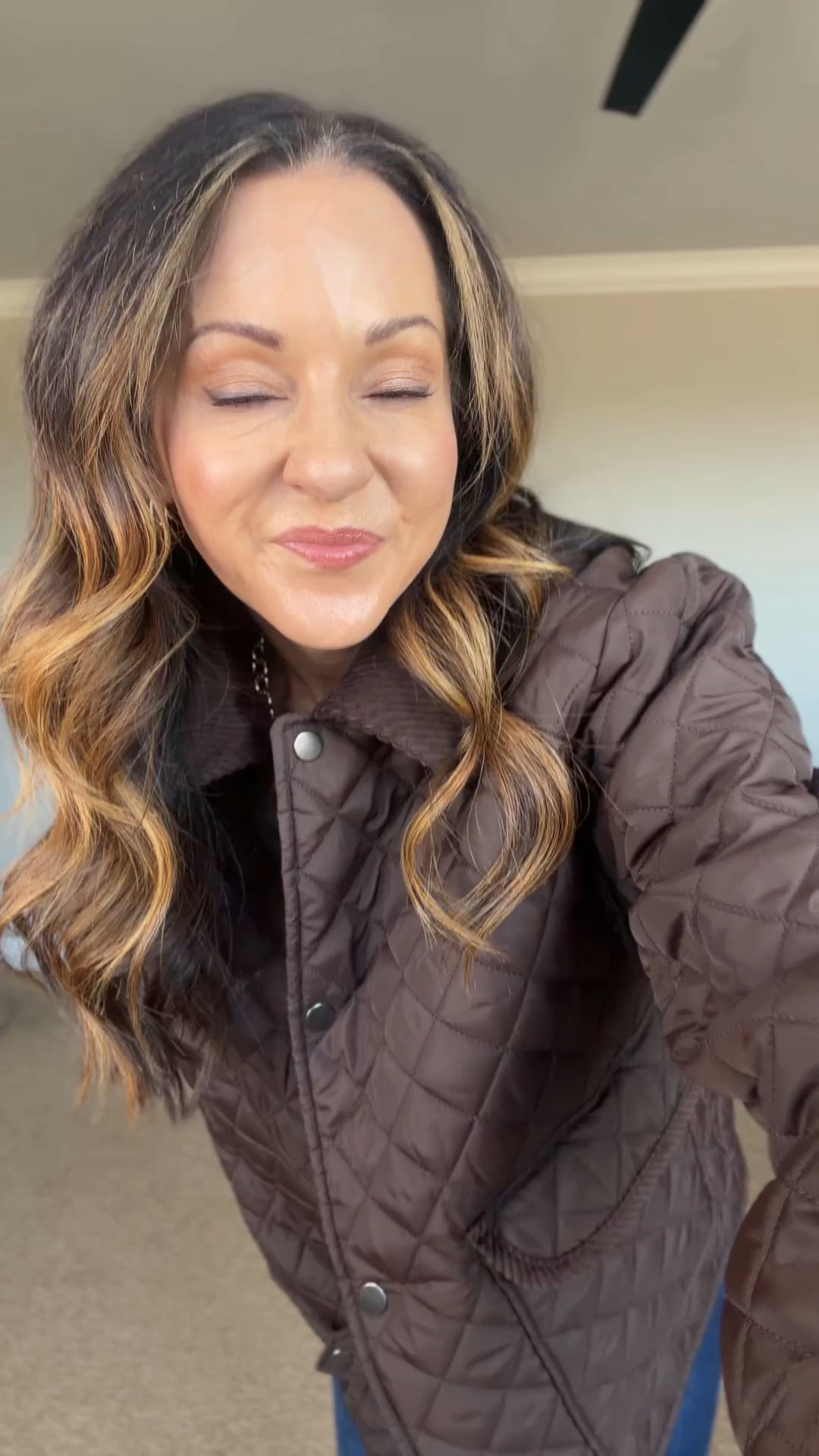Sale!  50% off, plus an additional 15% off! 
This lightweight quilted barn jacket from LOFT is such a good fall layering piece! 🤎 The chocolate brown color looks so pretty with denim.

For reference: I’m 5’1”, 106 lbs. Wearing XXS. Unaltered.

LOFT barn jacket, quilted jacket, chocolate brown jacket, fall outerwear, petite fashion, fashion over 50, casual fall outfits, everyday style