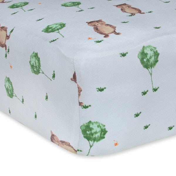 Storybook Bear Organic Cotton BEESNUG® Fitted Crib Sheet | Burts Bees Baby