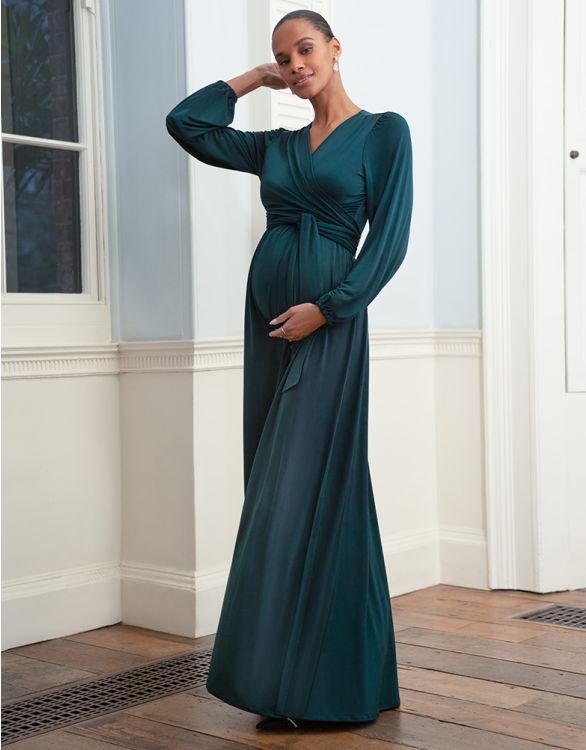 Forest Green Maternity & Nursing Maxi Dress | Seraphine US