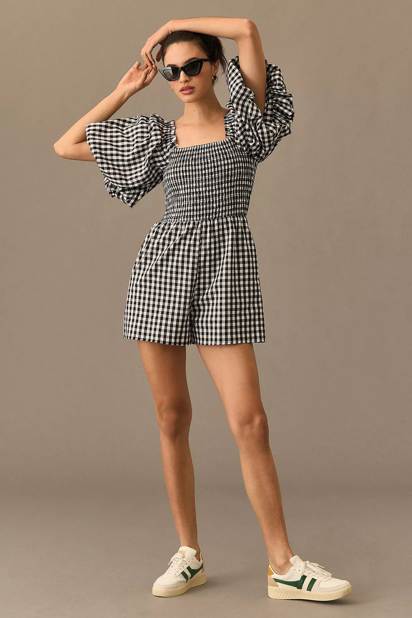 Amadi Smocked Romper | Anthropologie (US)