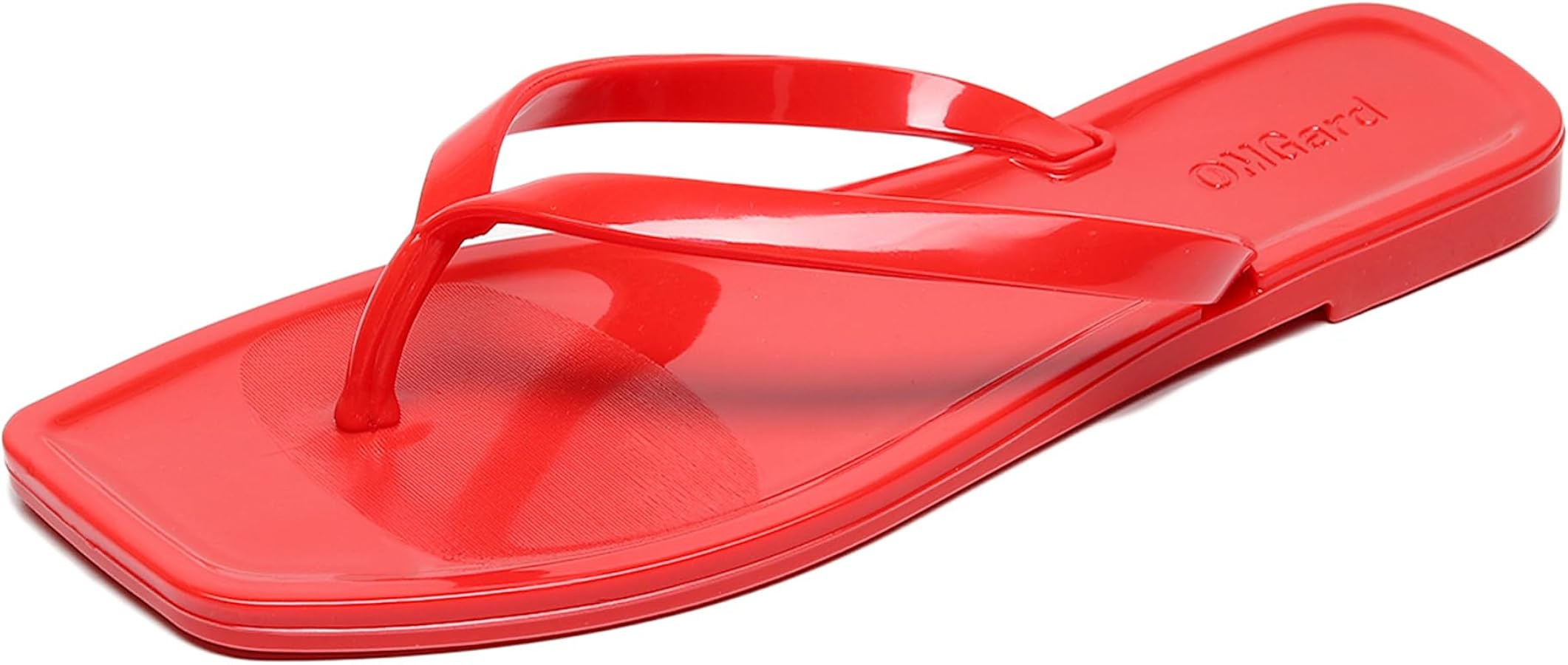 Jelly Sandals for Womens Flip Flops Thong Flat Jellies Shoes Clear Square Slides Size 10 Summer B... | Amazon (US)