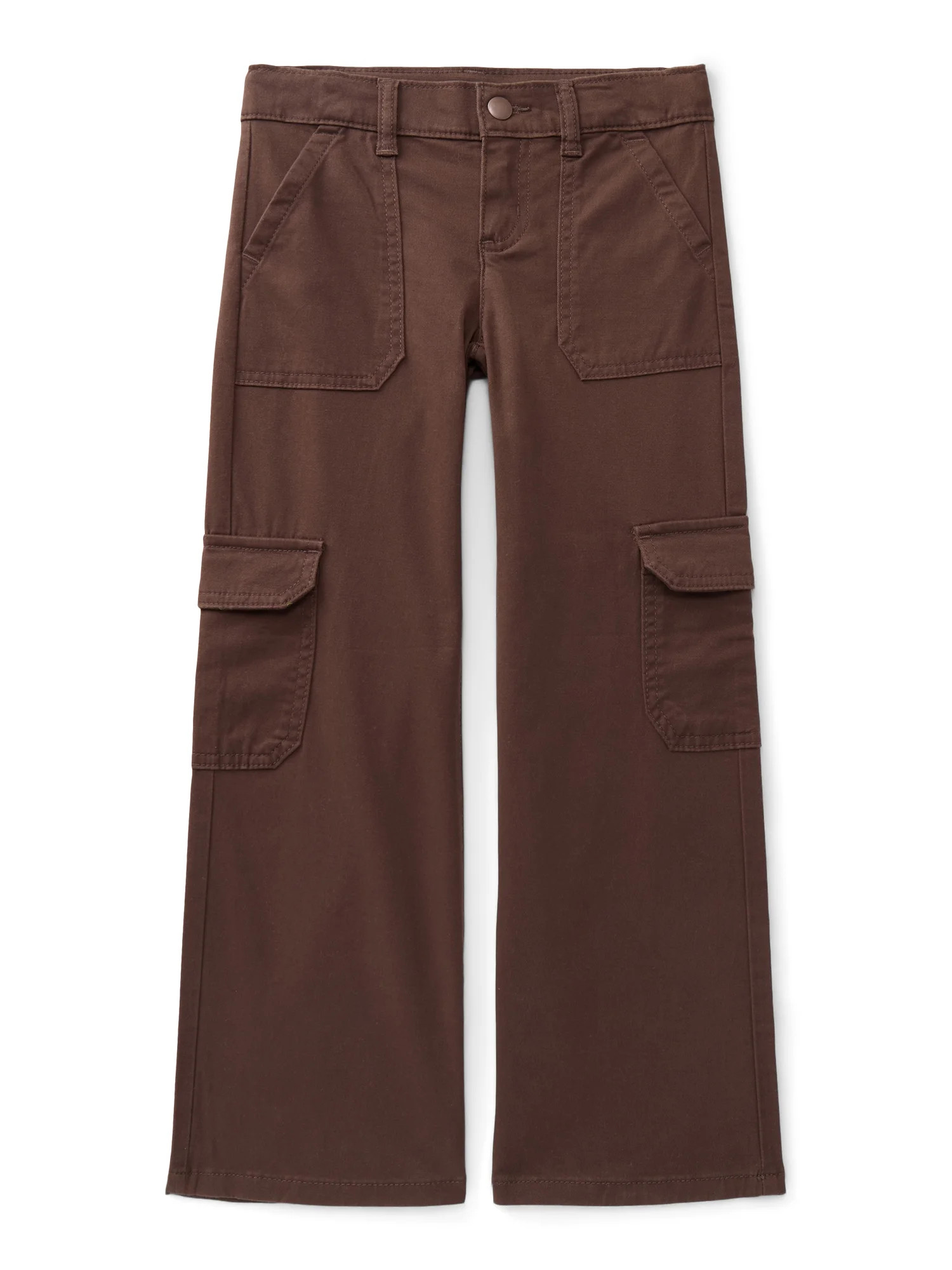Wonder Nation Girls Wide Leg Cargo Jeans, Sizes 5-18 & Plus | Walmart (US)