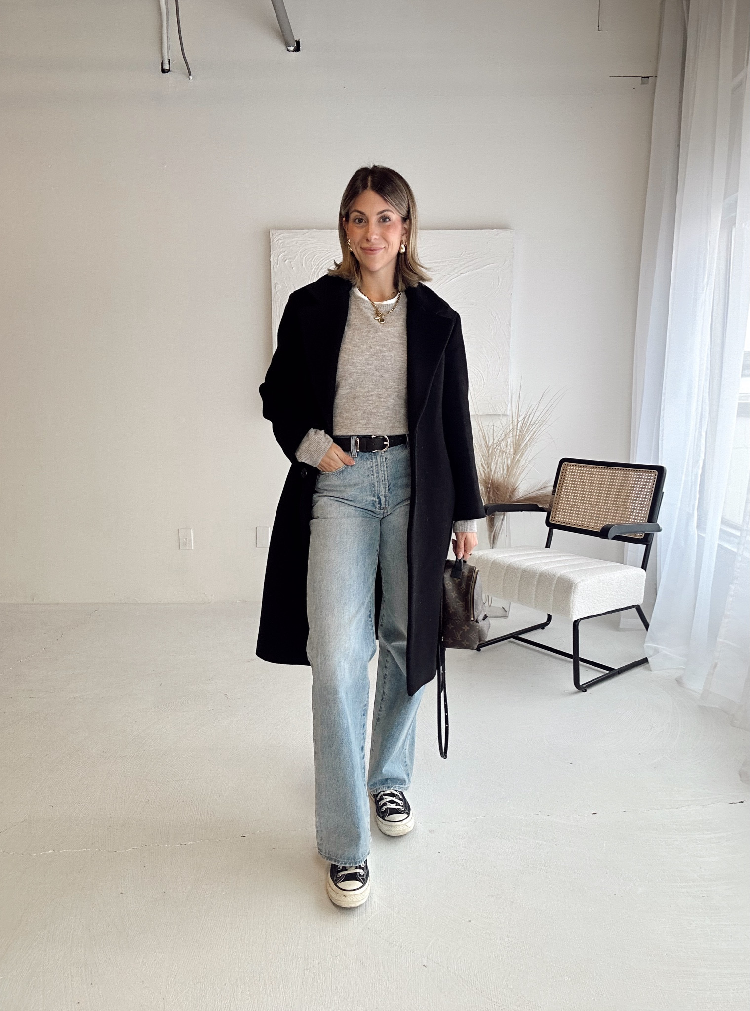 OOTD idea 
H&M knit 
Aritzia denim forum Farrah jeans 
Converse sneakers 
Aritzia only coat
Dynamite belt 

#LTKwinter #LTKautumn #LTKcanada