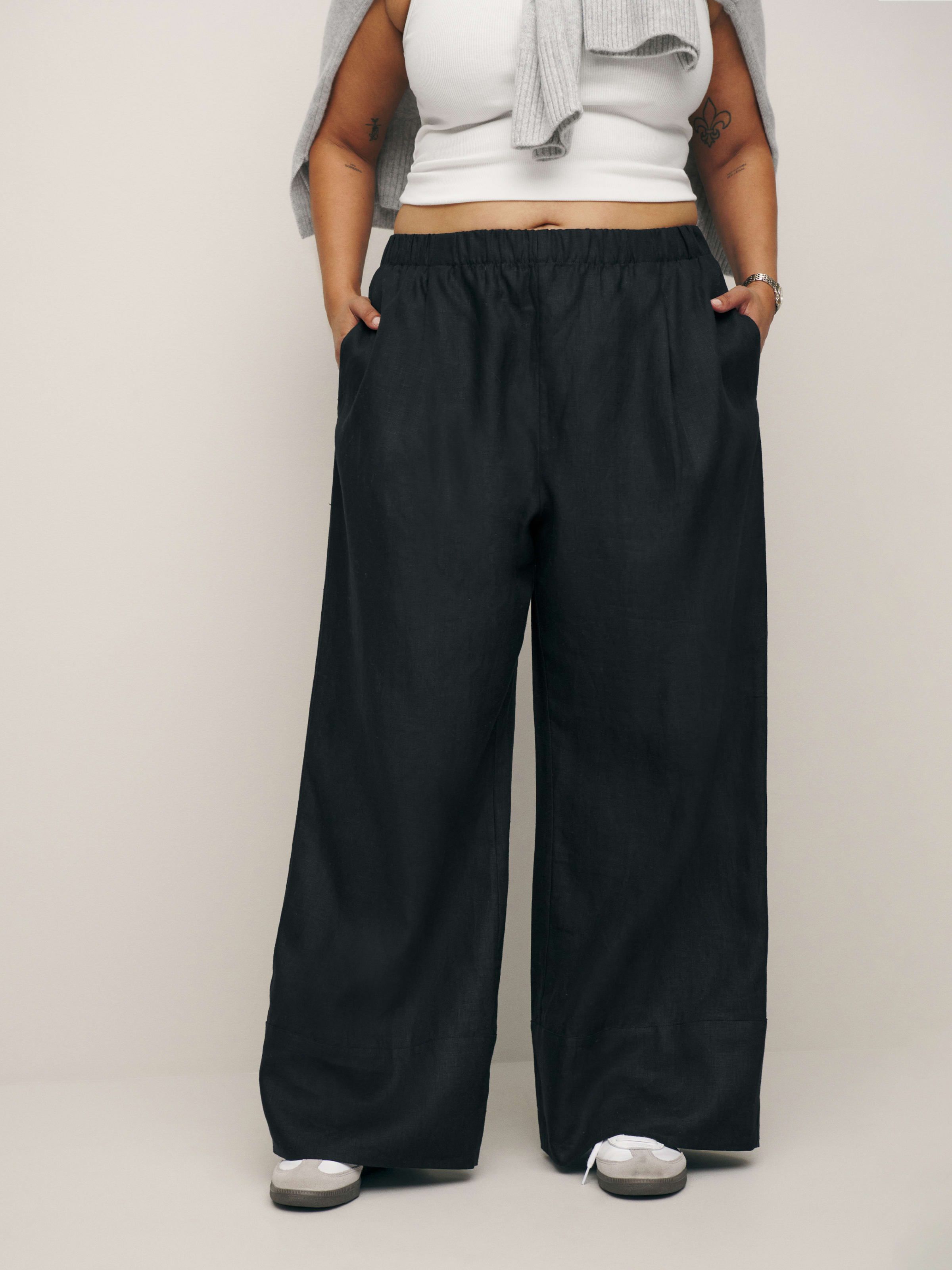 Fernando Wide Leg Linen Pant Es | Reformation (US & AU)