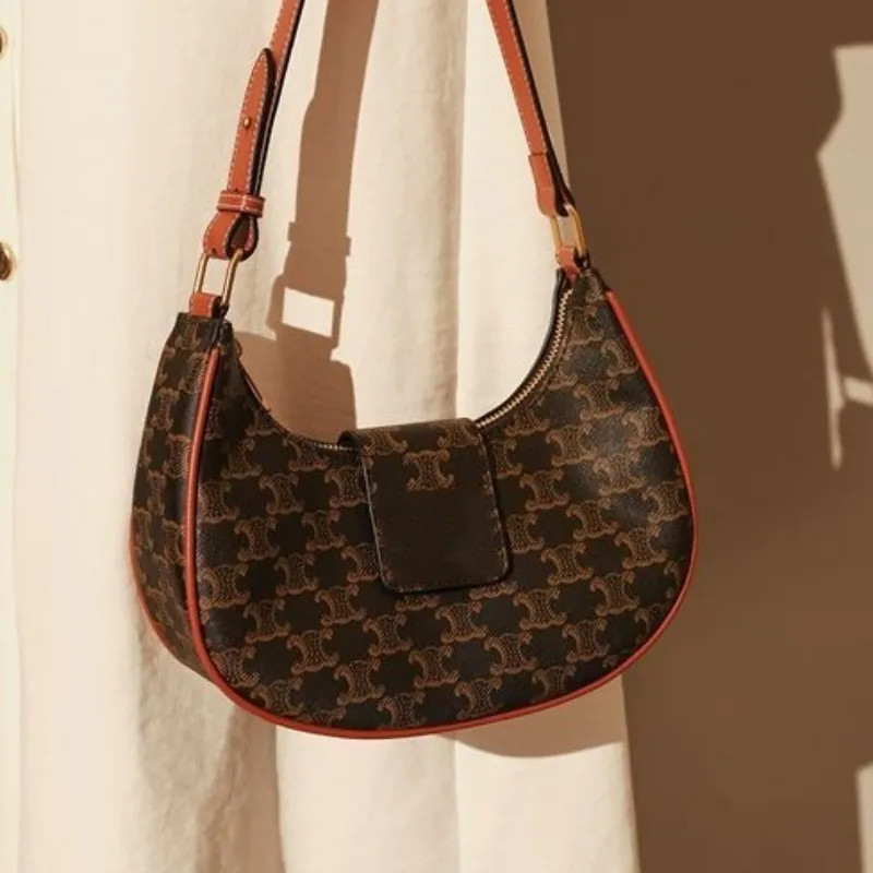 Genuine Leather high-quality tote bag crossbody bag designer bags cowhide crescent bags luxury ba... | DHGate