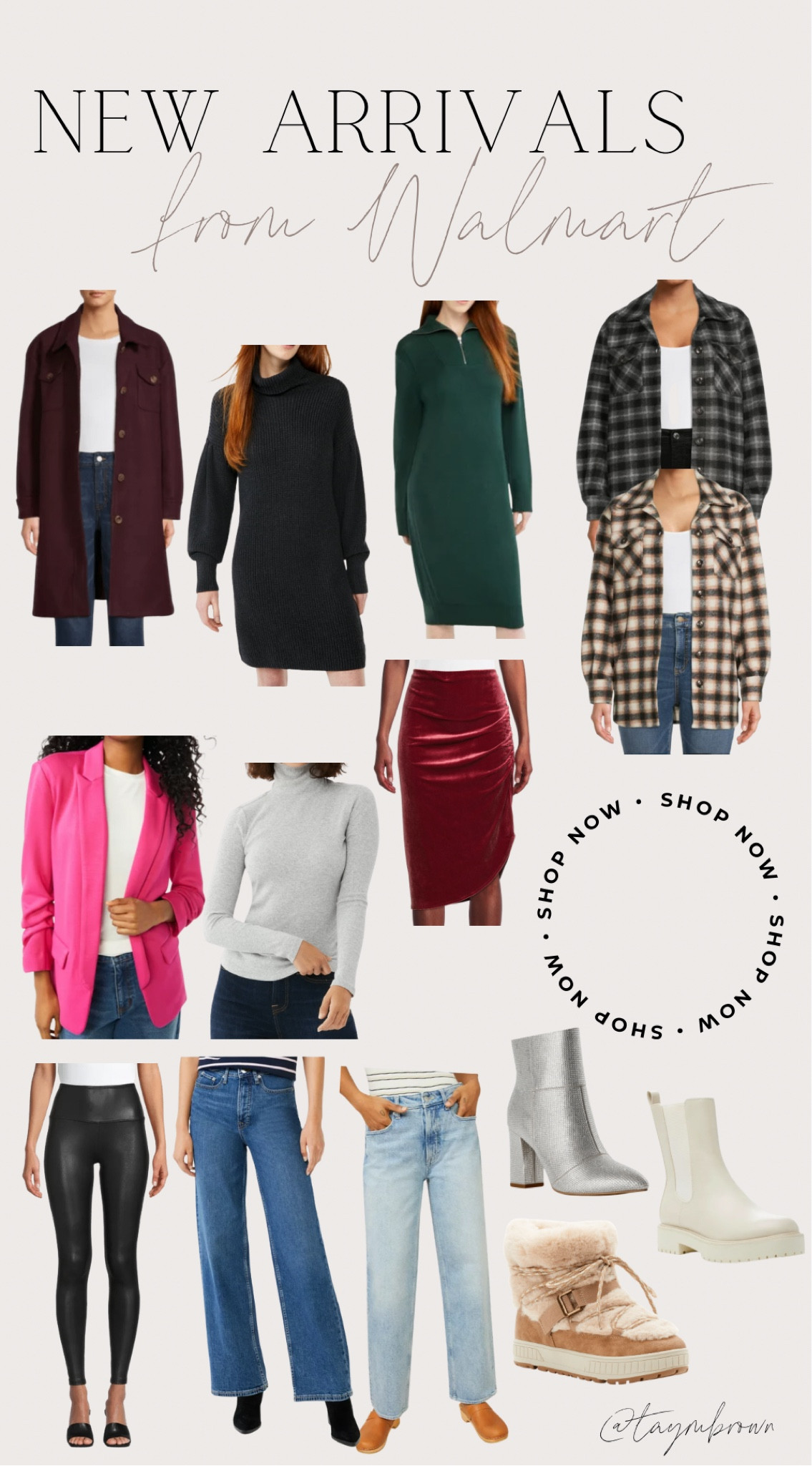 Walmart new arrival favorites!
@walmartfashion #walmartpartner #walmartfashion 

Pink blazer, velvet skirt, plaid Shacket, sweater dress, wide leg jeans, sparkly boots, rhinestone boots, NYE boots 

#LTKHoliday #LTKSeasonal #LTKunder50