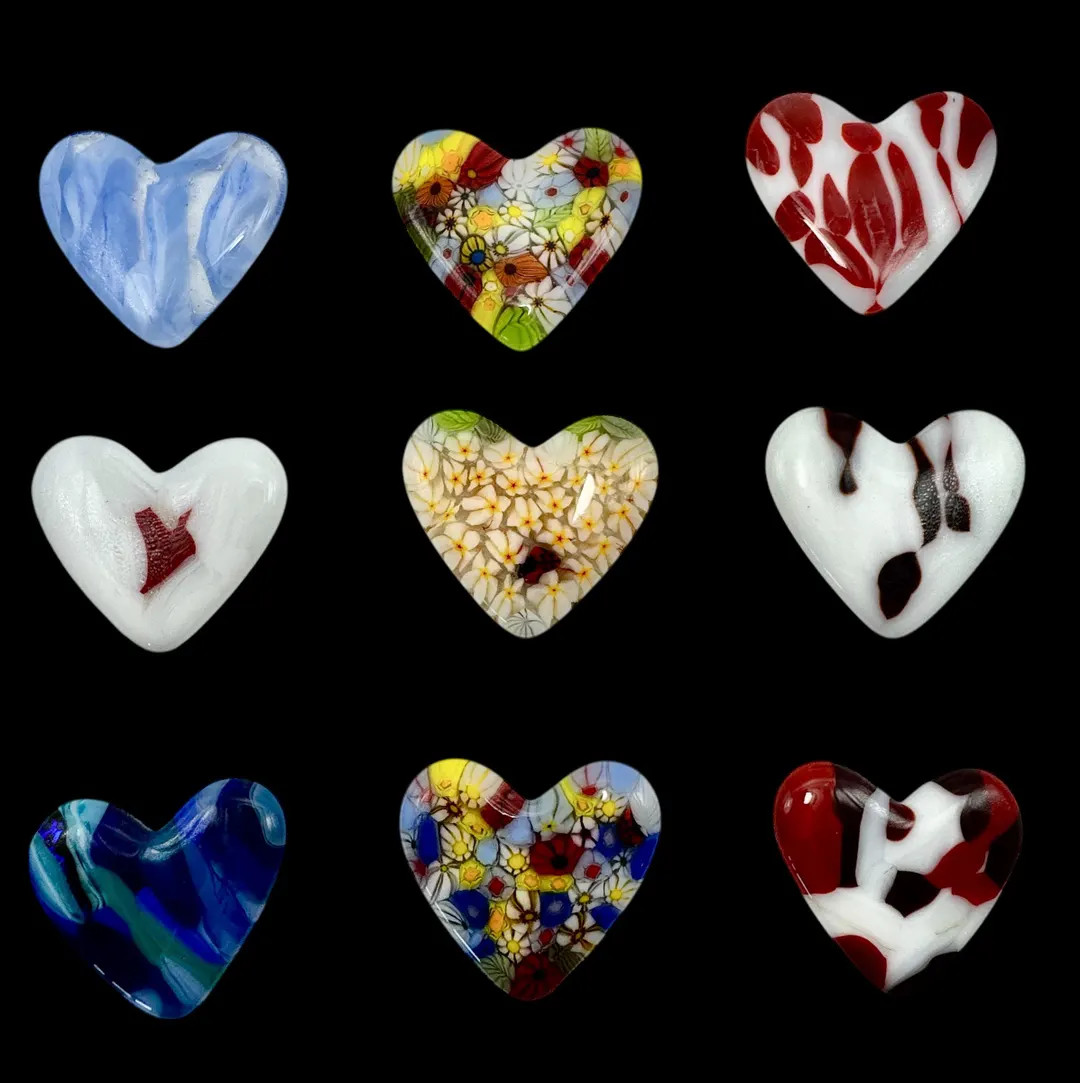 Glass Fused Heart | Etsy (US)