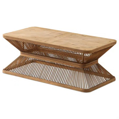 Modern Coffee Table, 43.3" Rectangular Wood Accent Table | Wayfair North America