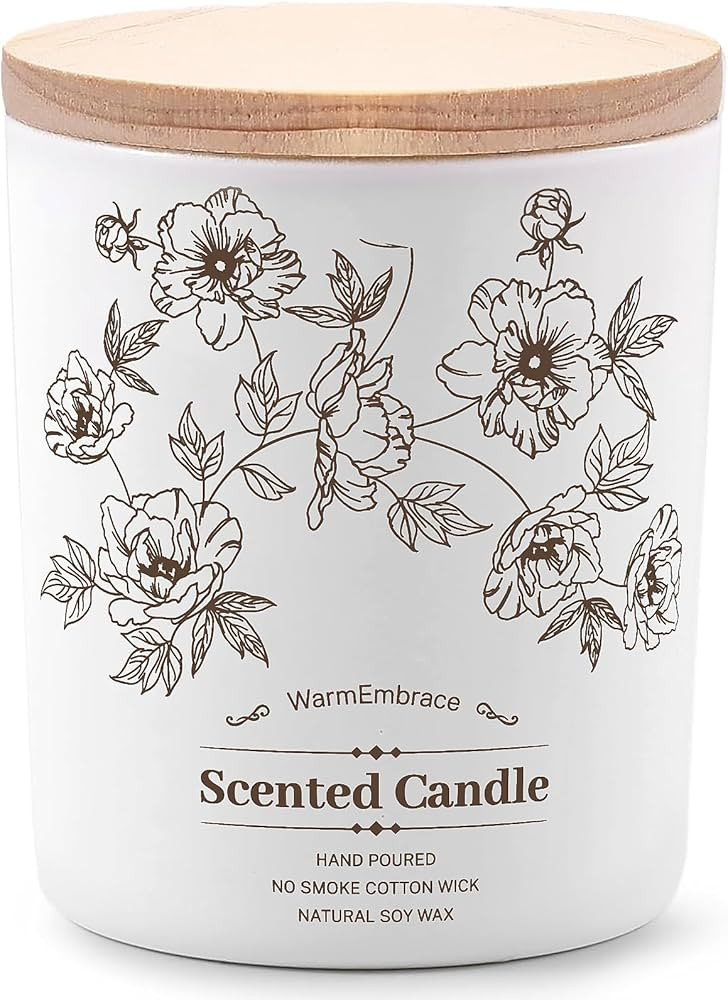 Deluxe Scented Candle for Women & Men, Vanilla Coconut Soy Wax Candle, 8 Oz Jar Candle for Home, ... | Amazon (US)
