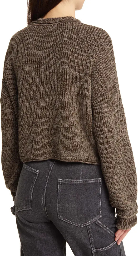 Mélange Roll Edge Sweater | Nordstrom