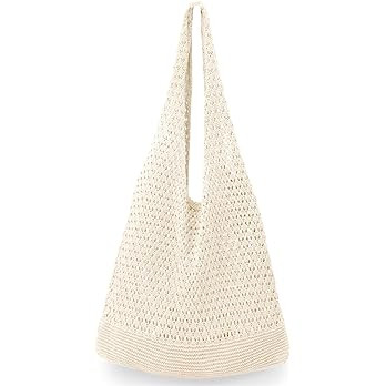 hatisan Crochet Bags for Women - Summer Beach Tote, Aesthetic Hippie Knit Bag | Amazon (US)