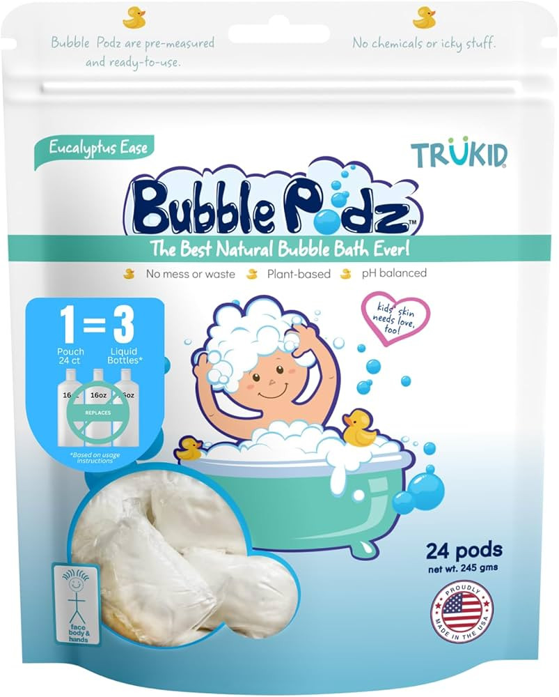 TruKid Bubble Podz Bubble Bath for Baby & Kids, Gentle Refreshing Bath Bomb for Sensitive Skin, p... | Amazon (US)