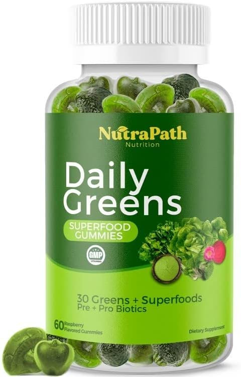 Superfood Daily Greens Gummies - Fruits, Veggies, and Super Foods for Immunity, Energy - 60 Gummi... | Amazon (US)