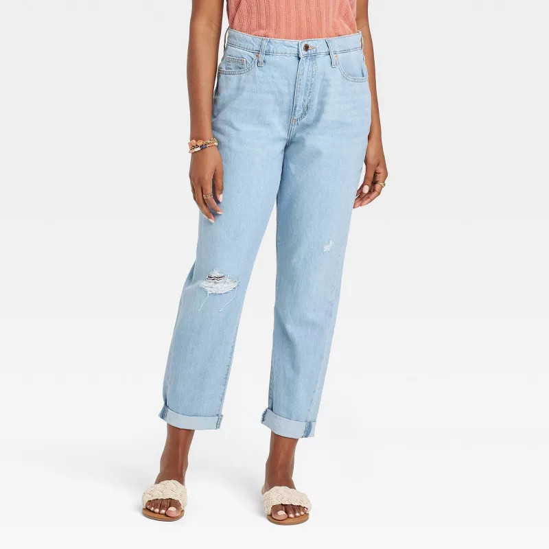 Women's Mid-Rise Boyfriend Jeans - Universal Thread™ Light Wash | Target