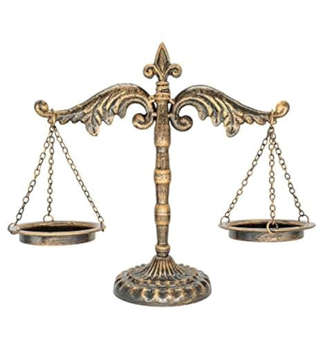 Owlgift Vintage Style Metal Libra Jewelry Display, Scale Tray Cosmetic Organizer, Jewelry Storage, Unique Centerpiece Stand – Bronze | Amazon (US)