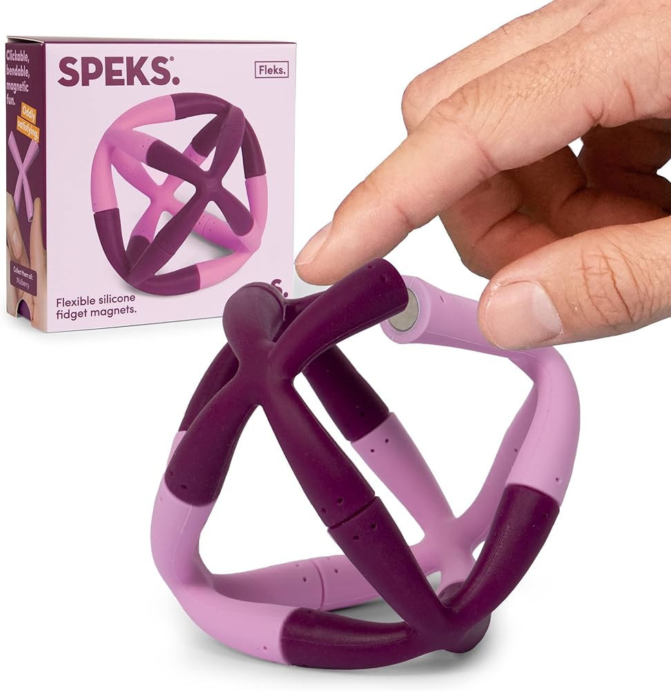 Speks Fleks Silicone 6-Piece Building Set - Mulberry - Fun Desk Toy for Adults | Amazon (US)