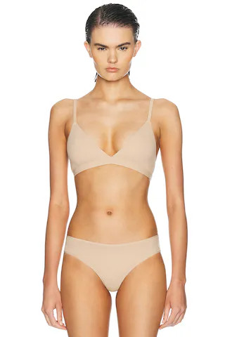 SKIMS Fits Everybody Triangle Bralette in Neutral | FWRD 
