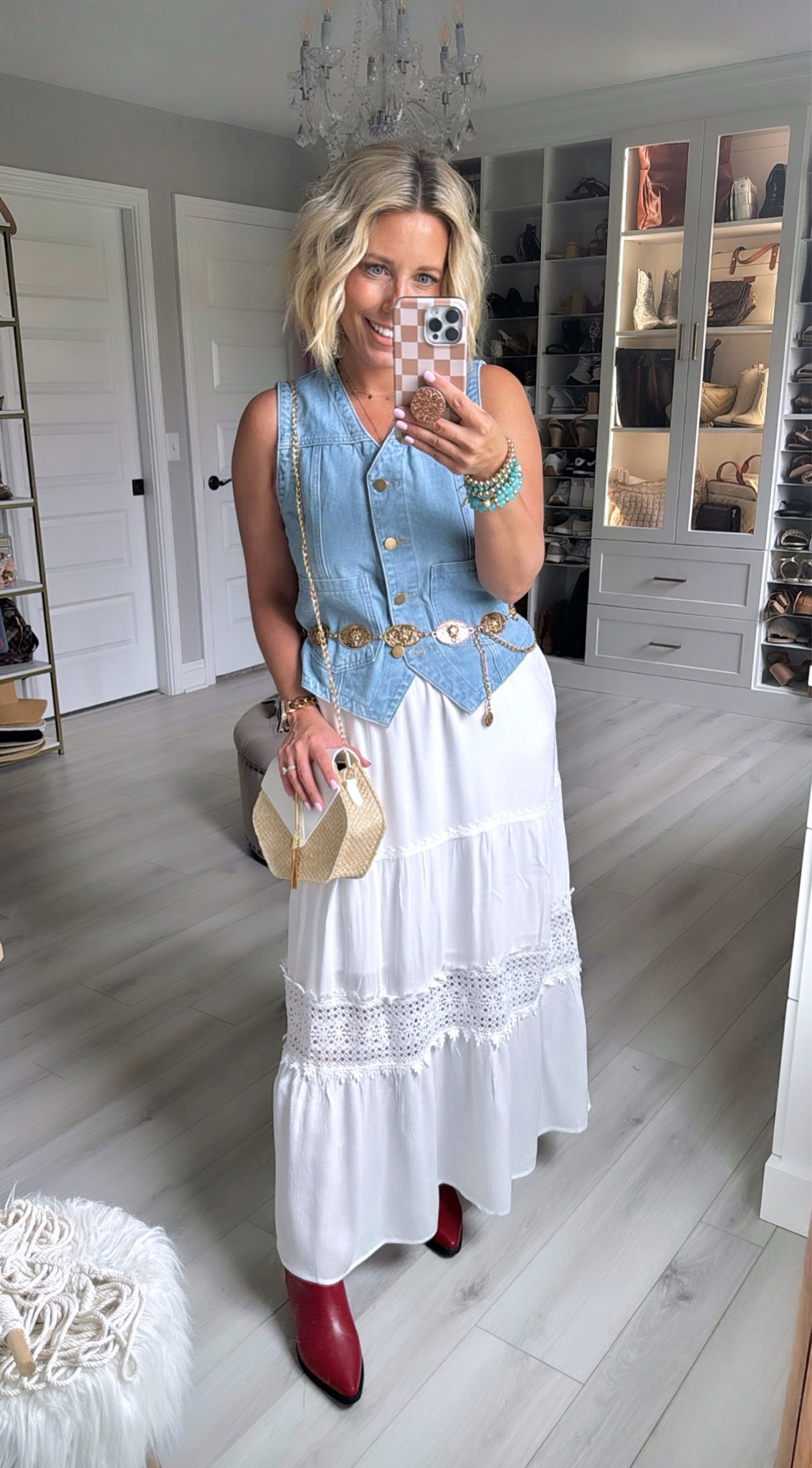 I’m so excited I have some concerts planned this summer because I can’t wait to wear this!!!!! The skirt is SO nice!!!!!
Wearing size small in everything. 
Boots TTS

#LTKFestival #LTKstyletip #LTKfindsunder50