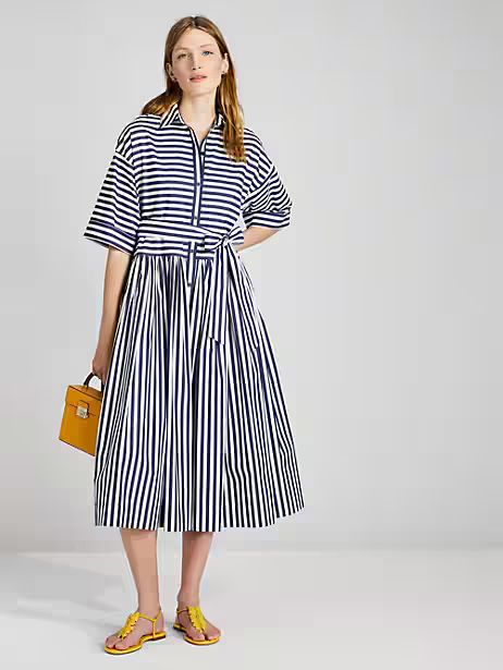 julia stripe bungalow midi dress | Kate Spade (US)