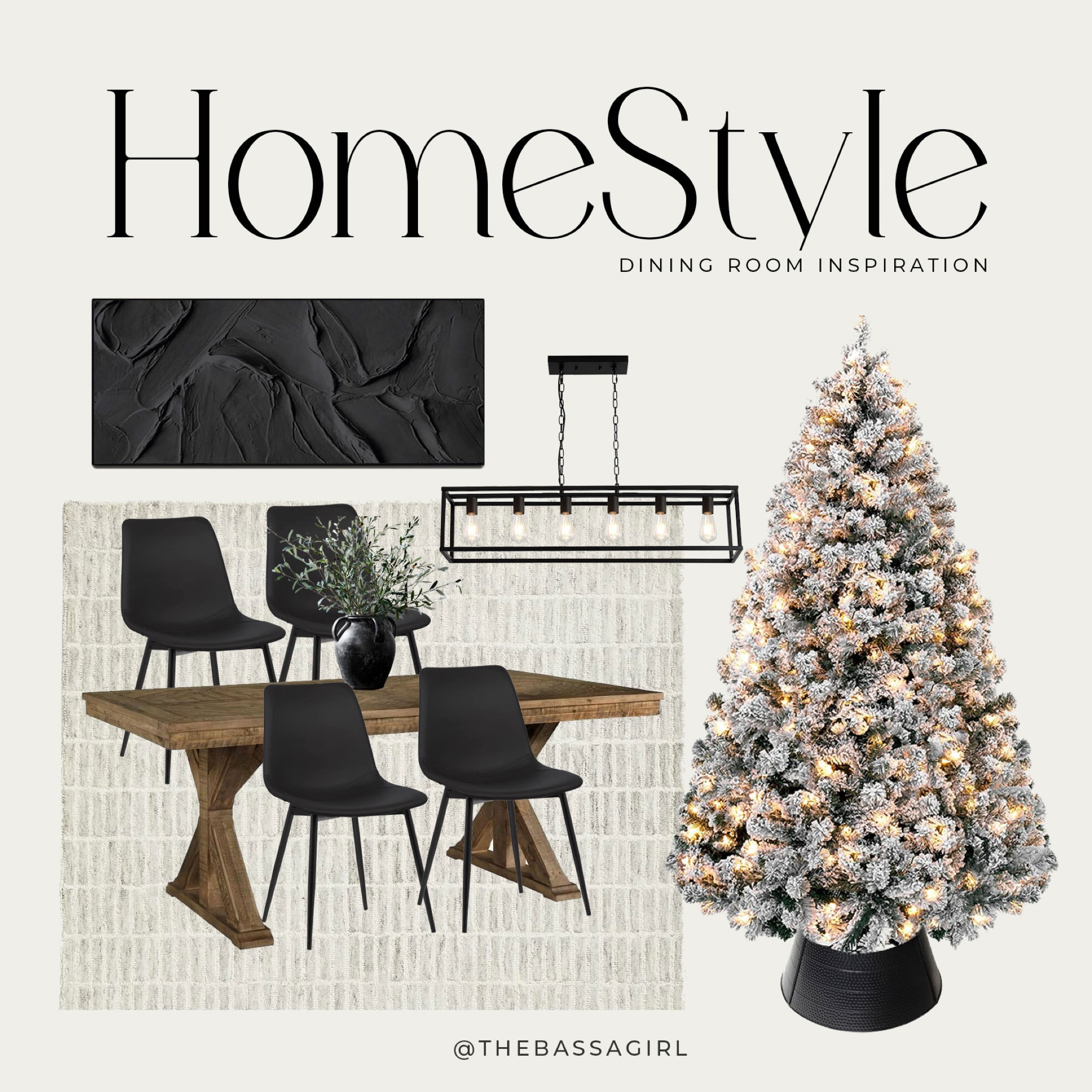 Dining room at Christmas time black dining room inspo #homefinds #picnictable #christmasdecor 

#LTKhome #LTKHoliday #LTKSeasonal