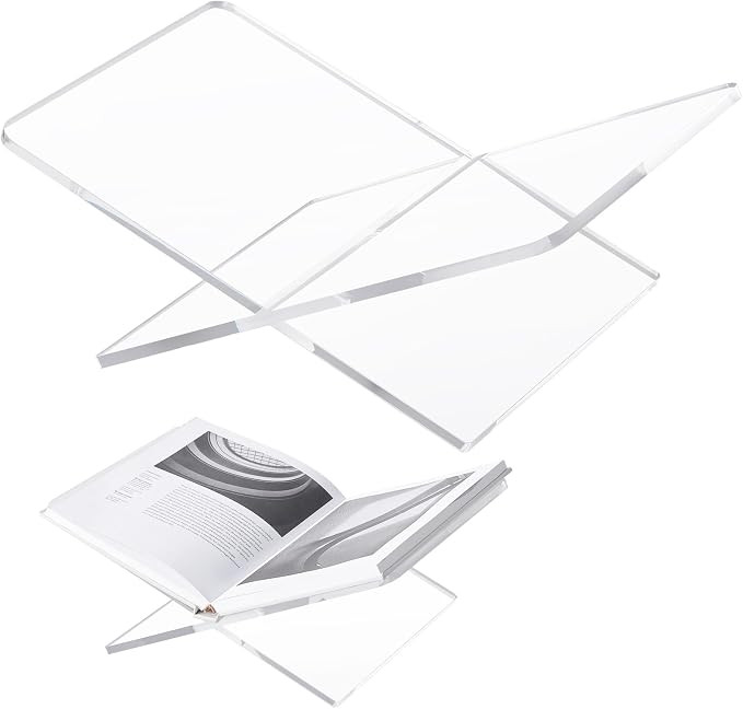 Acrylic Book Stand 15 x 9 x 6 in Large Open Book Display Stand | Amazon (US)