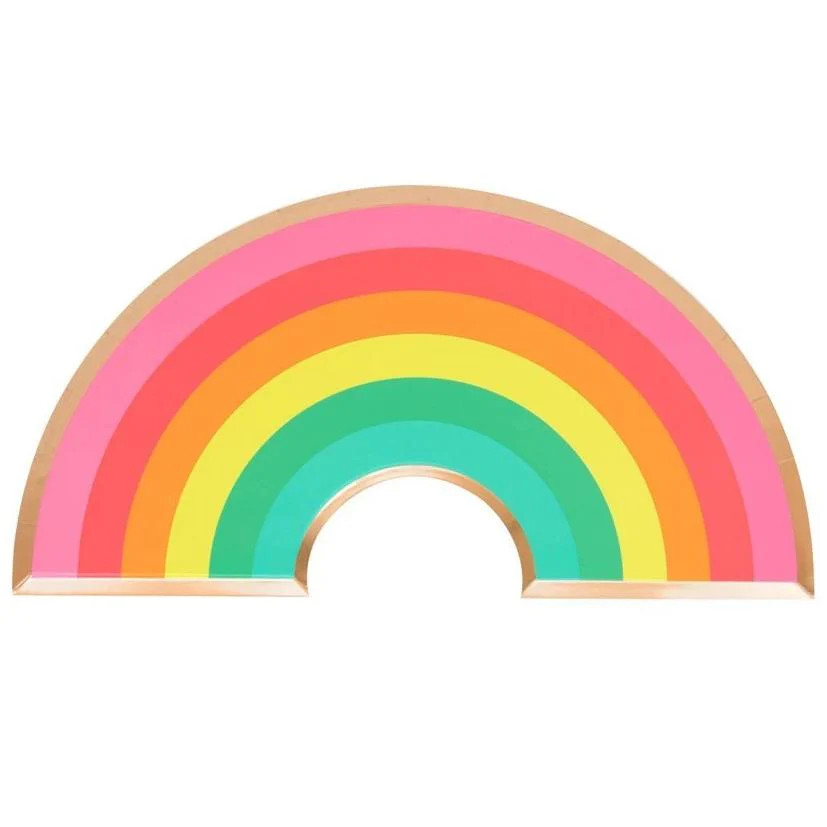 Rainbow Shaped Novelty Paper Plates | Ellie and Piper