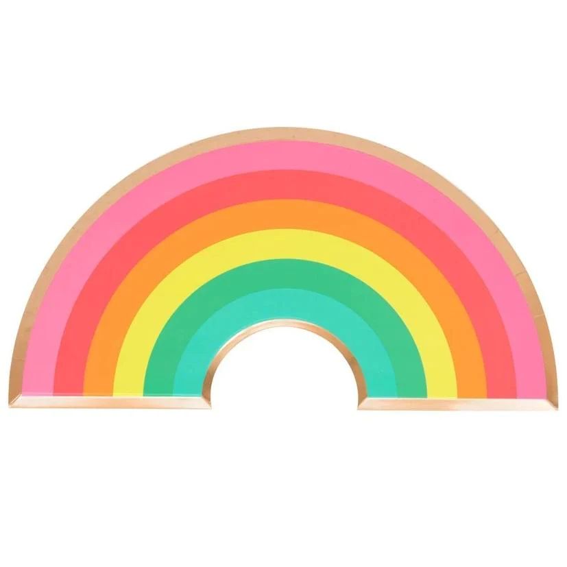 Rainbow Shaped Novelty Paper Plates | Ellie and Piper