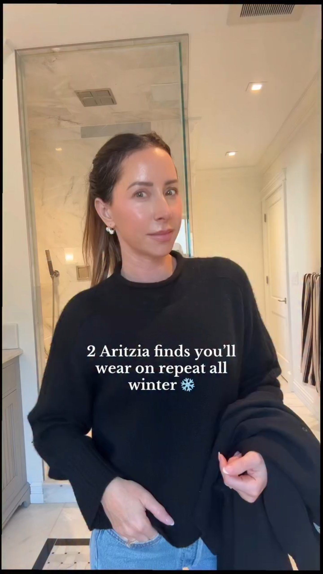 2 Aritzia finds you’ll wear on repeat all winter ❄️
These pants are effortless yet polished — they instantly pull any outfit together. And you know I love a cropped sweater moment! Giving effortless cool mom vibes 🤍

Comment “shop” and I'll send you the links! 🛍️🩷

#coolmomoutfits #momstyle #aritzia #tryonhaul #mominfluencer #sahm #sahmstyle #minimalstyle #capsulewardobe #styleover40 #aritziatryon #momoutfits #momstyle #allblackoutfit

#LTKStyleTip #LTKootd #LTKOver40