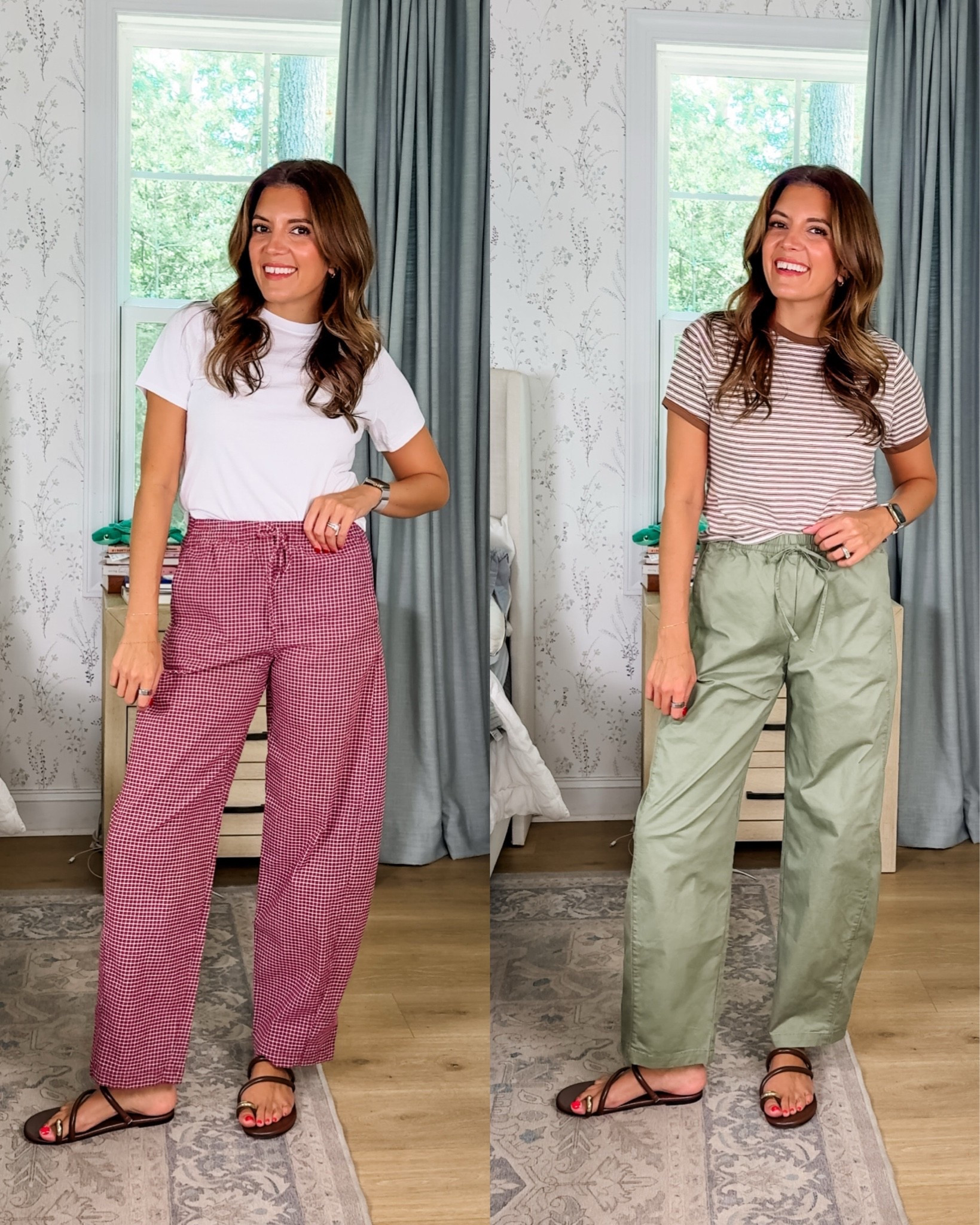 Which color?! Burgundy plaid or olive green?! These Abercrombie barrel leg pants are so cute! I’m 5’7”. XS tall in the plaid, S tall in the green.

#LTKOver40 #LTKTall