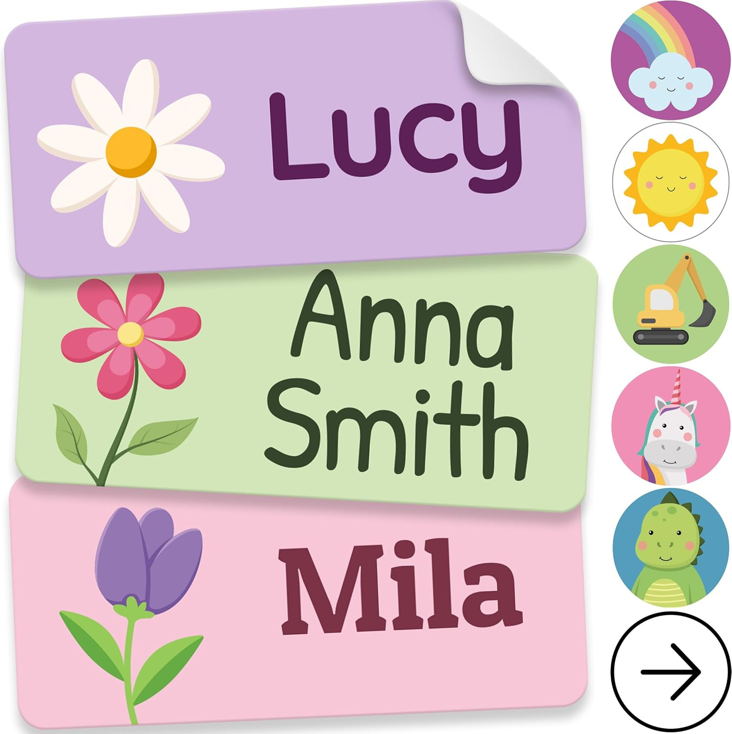 Personalized Name Labels for Kids (70 Labels) - Durable & Waterproof Custom Name Stickers for Clo... | Amazon (US)