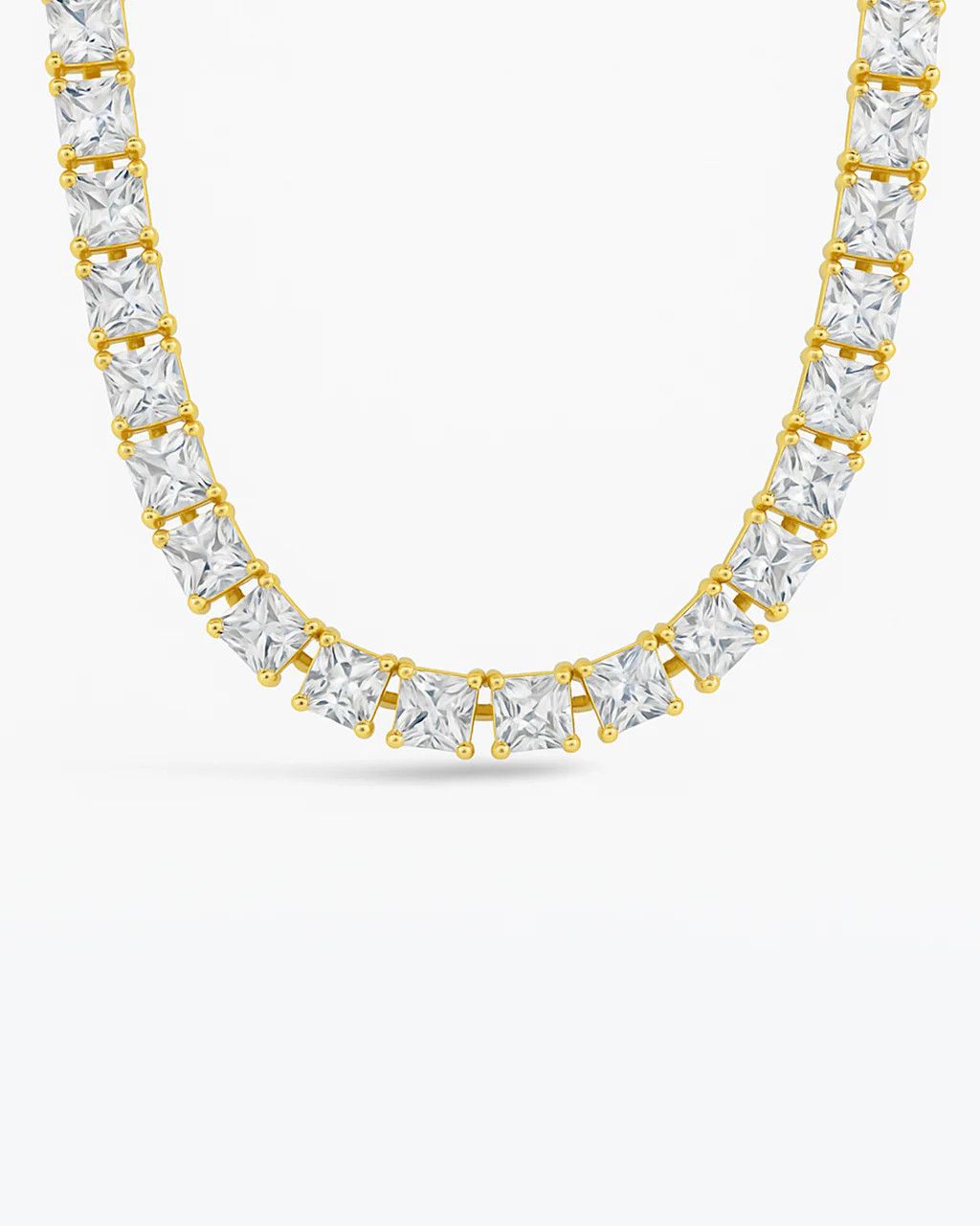Marisol Princess Cut CZ Tennis Necklace | Sterling Forever