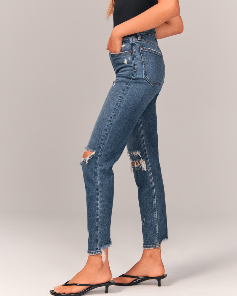 Women's High Rise Mom Jean | Women's Clearance | Abercrombie.com | Abercrombie & Fitch (US)